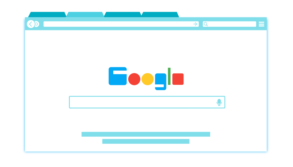 Google検索 ブラウザ パソコン イラスト