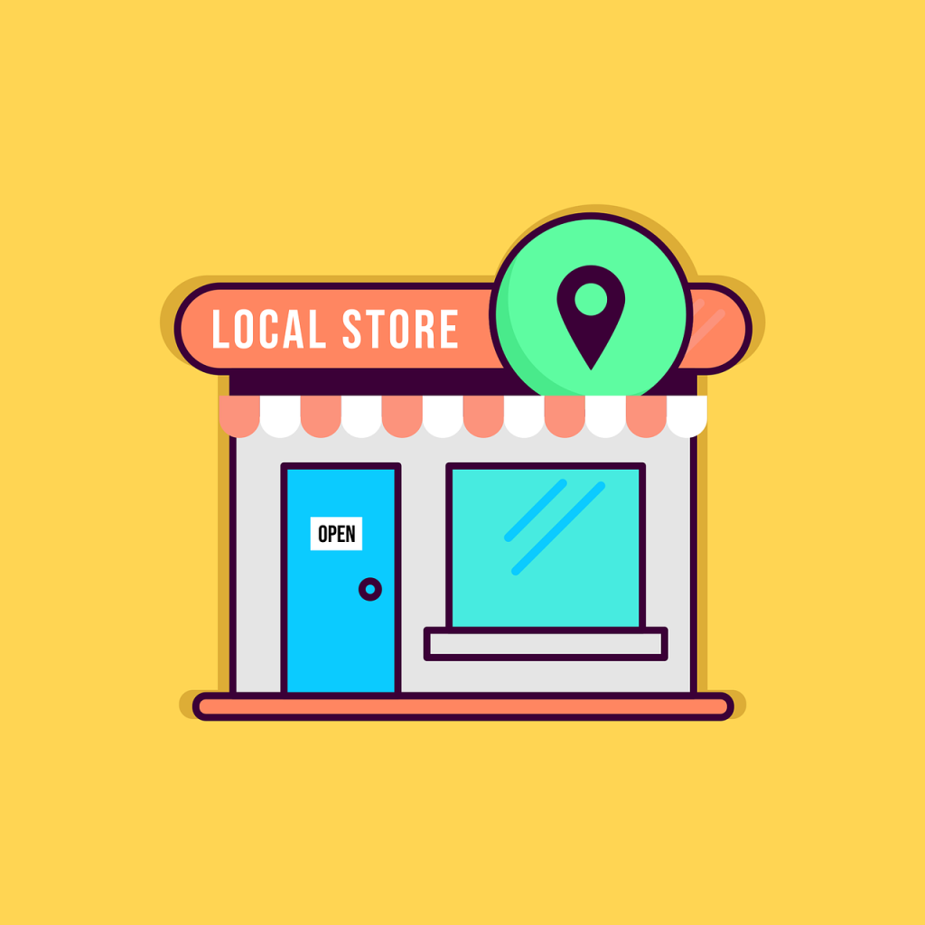 お店 開店 現在地 イラスト