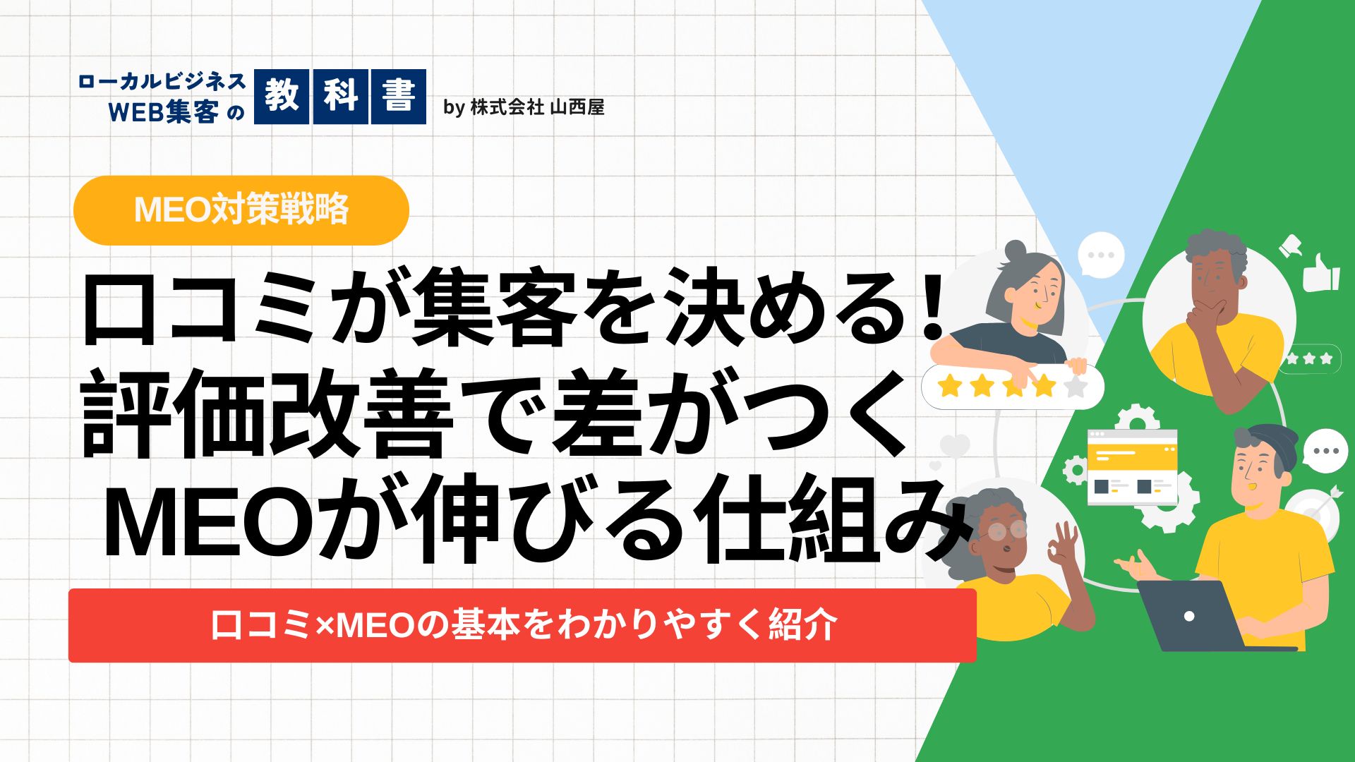 MEOにおける口コミ対策の重要性と評価を高めるためにできることのイメージ画像