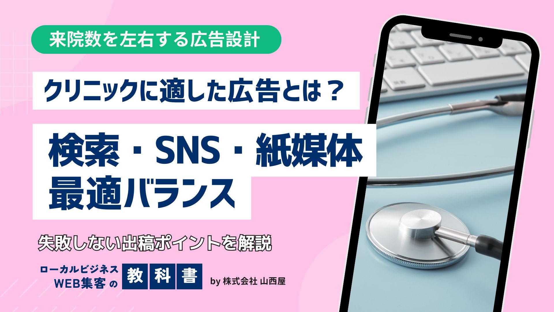 クリニックに向いている広告の種類は？広告選びの重要性と出稿のポイントのイメージ画像